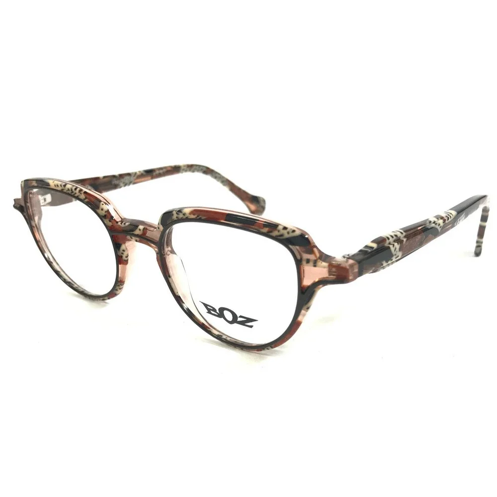 BOZ Eyeglasses Frames DONG 9095 Festival Brun Brown Pink White 46.5-20-140